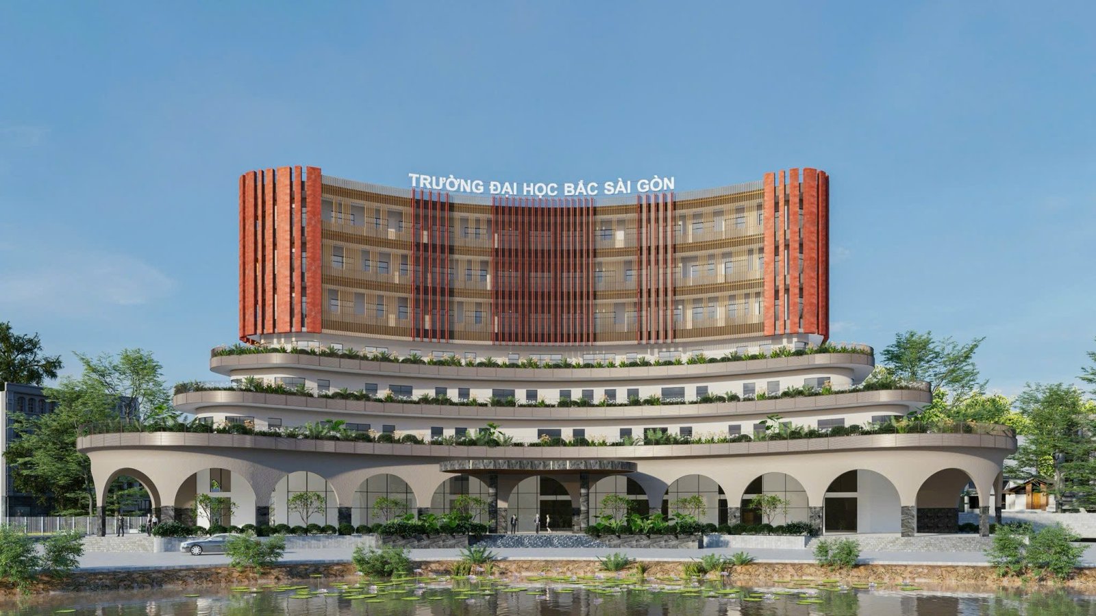 Phối cảnh mặt tiền campus Nam Bình Dương
