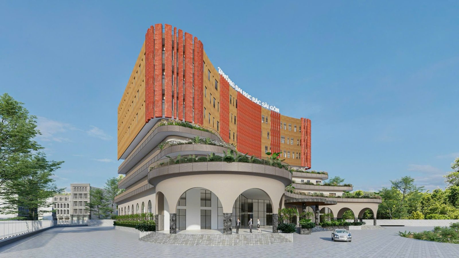 Góc nhìn phối cảnh campus hiện đại